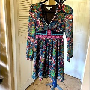 ❤️Flying Tomato Paisley Empire Waist  Dress Boho Style Size Small